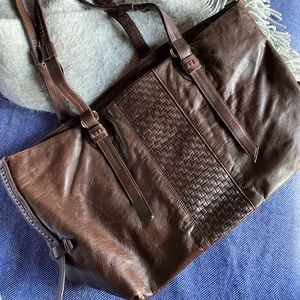 Worn Cole Haan Brown Leather Bag